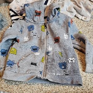 Falls Creek Kids Gray Hoodie with Monster Print